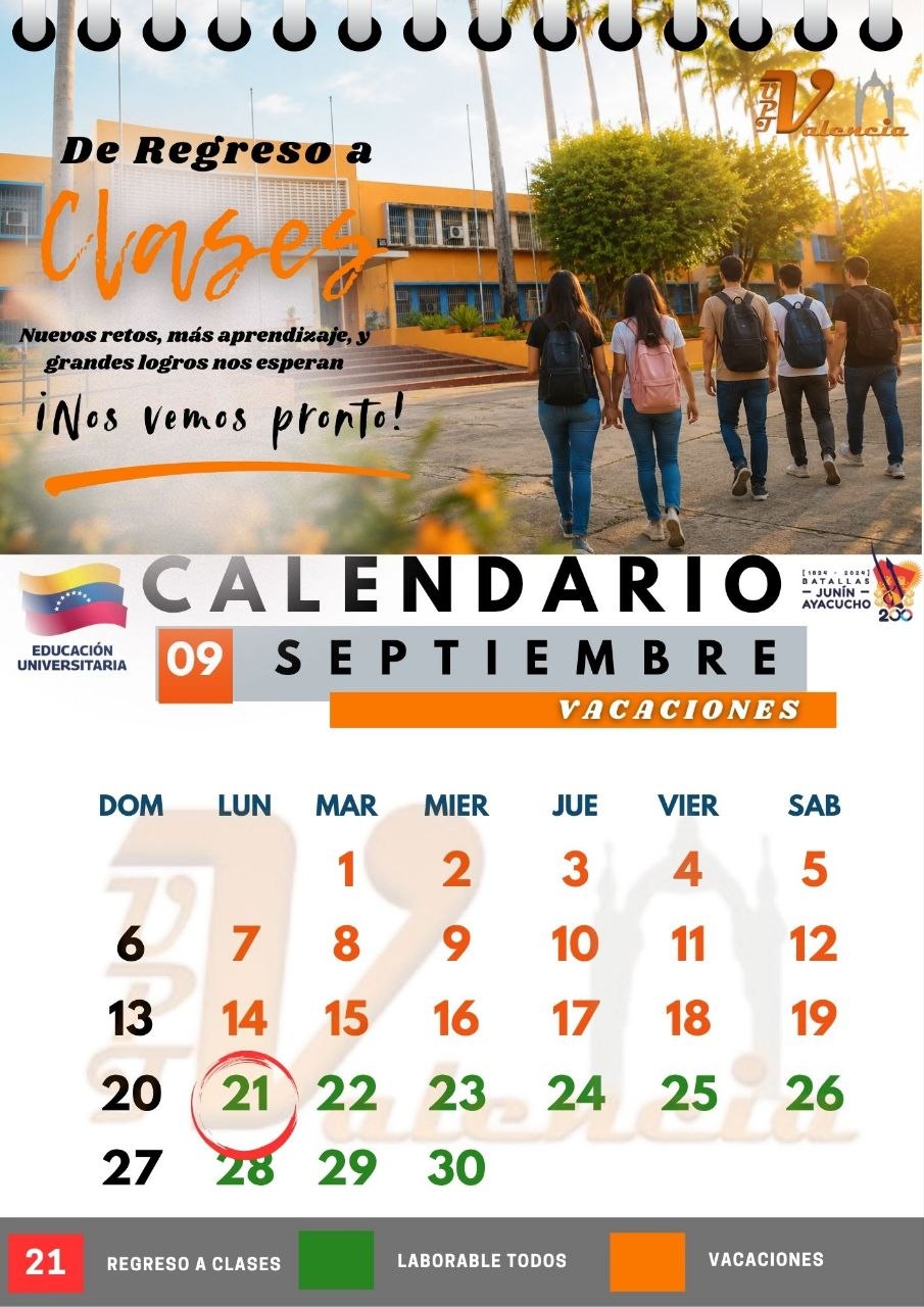 Calendario septiembre 2026
